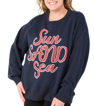 Thumbnail 1: . Pacific & Co Plus Sun Sand Sea Sweatshirt 