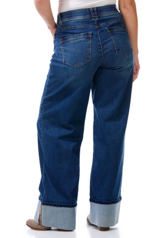 Thumbnail 2: Democracy Democracy Women's Ab-Tec Wide Leg Fixed Cuff Jeans 