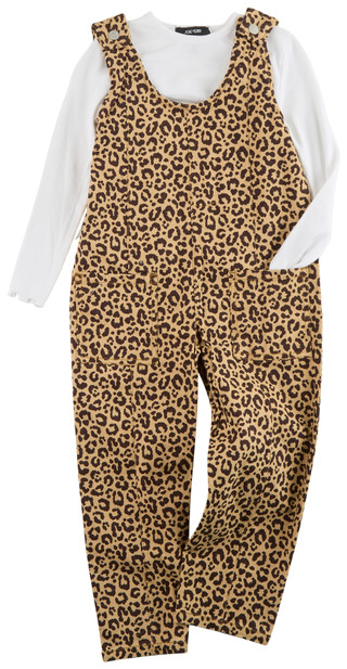 Thumbnail 1: Joe's Jeans Joe's Jeans Little Girls 2 Pc Cheetah Overall Set 