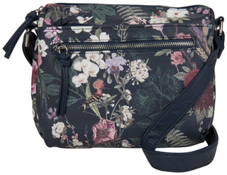 Thumbnail 1: Bueno Bueno Navy Floral Print Crossbody Bag 