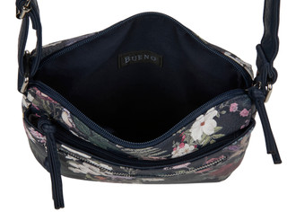 Thumbnail 4: Bueno Bueno Navy Floral Print Crossbody Bag 