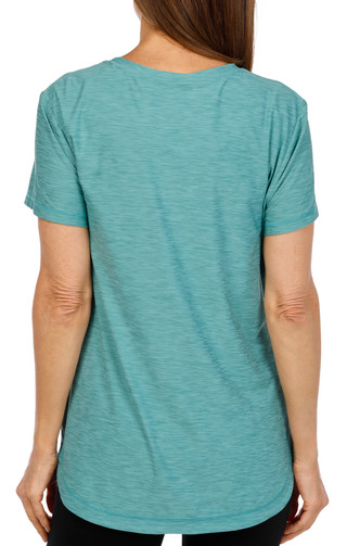Thumbnail 2: Brisas Brisas Womens Active Short Sleeve Scoop Hem Top 