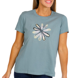 Thumbnail 1: Life is Good Life Is Good Womens Short Sleeve Dragonfly Crusher Tee 