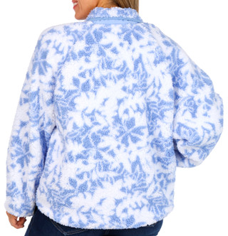 Thumbnail 2: REEL LEGENDS Reel Legends Womens Long Sleeve Tropical Snap Fuzzy Jacket 