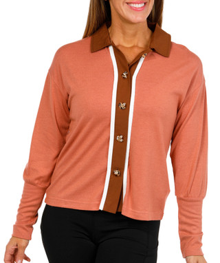 Thumbnail 1: BUNULU Bunulu Womens Long Sleeve Button Down Top 