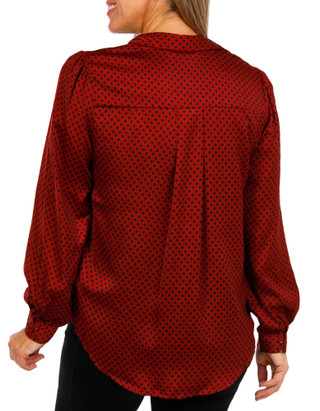 Thumbnail 2: Zac & Rachel Zac & Rachel Womens Long Sleeve Polka Dot Button Down Top 