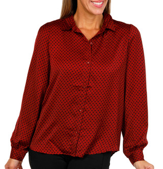 Thumbnail 1: Zac & Rachel Zac & Rachel Womens Long Sleeve Polka Dot Button Down Top 