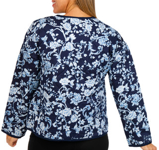 Thumbnail 3: Onque Onque Petite Floral Quilted Button Reversible Jacket 
