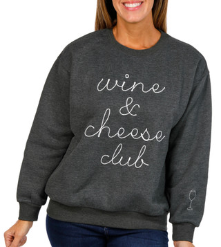 Thumbnail 1: Wild Fox Wild Fox Womens Wine & Cheese Crew Neck Sweater 