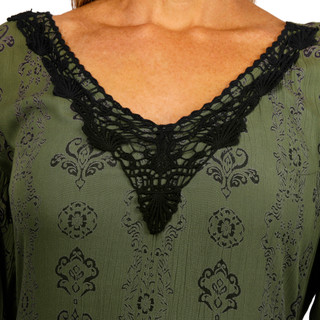 Thumbnail 2: Lola P Lola P Womens 3/4 Sleeve Print Dress 