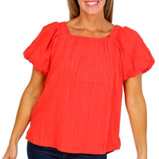 Thumbnail 1: LIV LOS ANGELES Liv Los Angeles Womens Short Sleeve Square Neck Top 