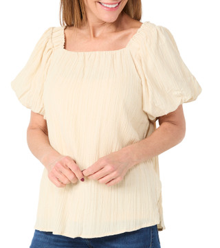 Thumbnail 3: LIV LOS ANGELES Liv Los Angeles Womens Short Sleeve Square Neck Top 