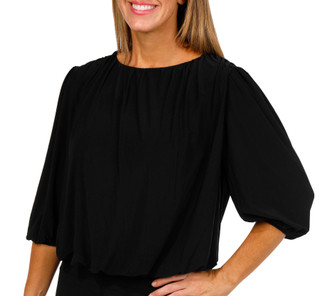 Thumbnail 2: Cocomo Cocomo Womens 3/4 Sleeve Solid Color Bubble Hem Top 