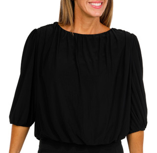 Thumbnail 1: Cocomo Cocomo Womens 3/4 Sleeve Solid Color Bubble Hem Top 
