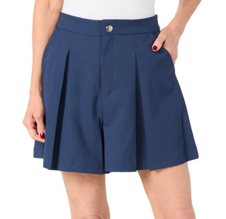 Thumbnail 1: Stella Parker Stella Parker Womens Pleated Front Wide Leg Print Shorts 