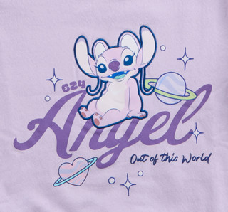 Thumbnail 2: Disney Disney Big Girls Long Sleeve Angel Graphic Top 