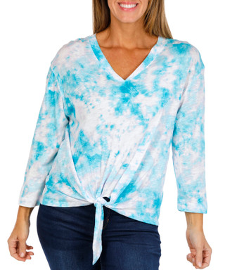 Thumbnail 1: Skyes The Limit Skyes The Limit Womens 3/4 Sleeve Tie Dye Bottom Tie Top 