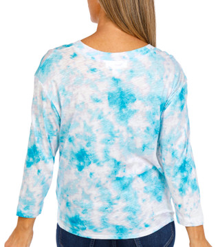 Thumbnail 2: Skyes The Limit Skyes The Limit Womens 3/4 Sleeve Tie Dye Bottom Tie Top 
