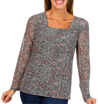 Thumbnail 1: Skyes The Limit Skyes The Limit Womens Long Sleeve Mesh Square Neck Top 
