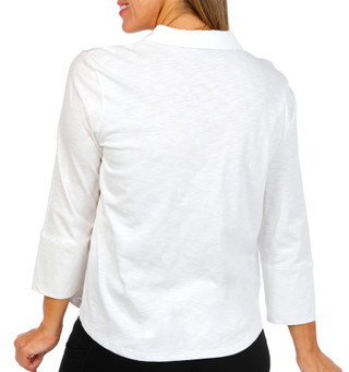 Thumbnail 2: Gloria Vanderbilt Gloria Vanderbilt Womens Ashten 3/4 Sleeve Button Down Top 