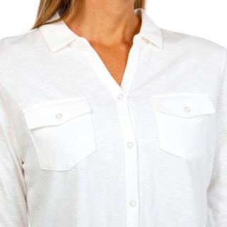 Thumbnail 3: Gloria Vanderbilt Gloria Vanderbilt Womens Ashten 3/4 Sleeve Button Down Top 