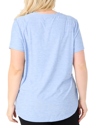Thumbnail 2: Brisas Brisas Plus Active Short Sleeve Scoop Hem Top 