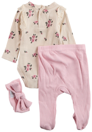 Thumbnail 2: RACHEL ZOE Rachel Zoe Baby Girls 3 Pc Floral Creeper Set 
