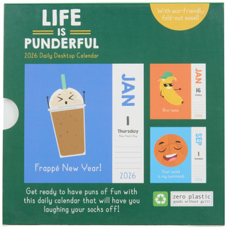 Thumbnail 3: TF Publishing TF Publishing Life is Punderful 2026 Daily Desktop Calendar 