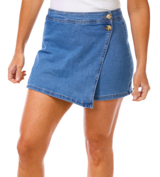 Thumbnail 1: D. Jeans D. Jeans Womens Double Button Denim Skort 