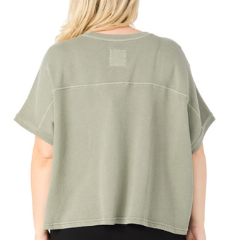 Thumbnail 2: C&C California C&C California Plus Short Sleeve Sunwashed Beach Terry Top 