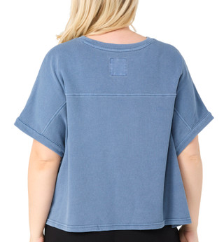 Thumbnail 2: C&C California C&C California Plus Short Sleeve Sunwashed Beach Terry Top 