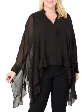 Thumbnail 1: Vince Camuto Vince Camuto Plus Flowing Long Sleeve Chiffon Top 