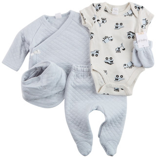 Thumbnail 1: PL Baby PL Baby Baby Boys 5 Pc Quilted Footed Pants Set 