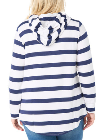 Thumbnail 2: Workshop Workshop Plus French Terry Striped Hoodie 