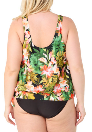 Thumbnail 2: Maxine of Hollywood Maxine of Hollywood Womens Rio Rainforest Tankini 