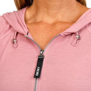 Thumbnail 2: DKNY DKNY Womens Mini Waffle Full Zip Hoodie 