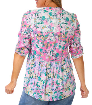 Thumbnail 2: FIGUEROA & FLOWER Figueroa & Flower Petite 3/4 Sleeve Floral Top 