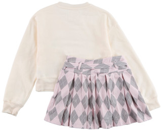 Thumbnail 2: No Comment No Comment Big Girl 2 Pc Dog Plaid Skort Set 