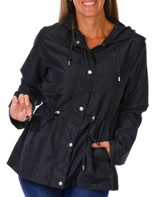 Thumbnail 1: MO-KA Mo-Ka Petite Lightweight Hooded Button Jacket 