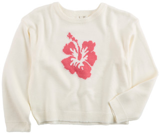 Thumbnail 1: No Comment No Comment Big Girls Long Sleeve Tropical Floral Sweater Top 