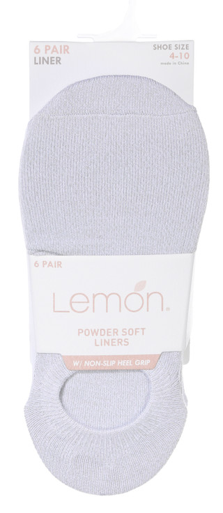 Thumbnail 1: LEMON Lemon Womens 6 Pk Powder Soft Liner Socks 
