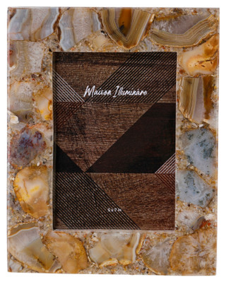 Thumbnail 1: Sagebrook Home Sagebrook Home 5x7 Tan Agate Picture Frame 