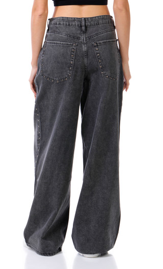 Thumbnail 2: YMI YMI Juniors Studded Wide Leg Jeans 