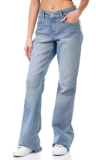 Thumbnail 1: YMI YMI Juniors Mid Rise Slim Fit Flared Leg Jeans 