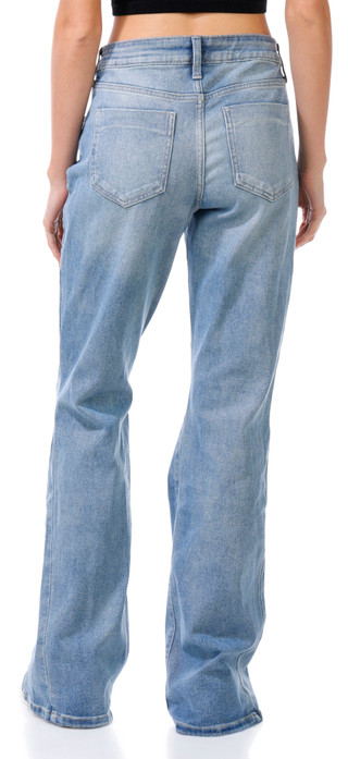 Thumbnail 2: YMI YMI Juniors Mid Rise Slim Fit Flared Leg Jeans 