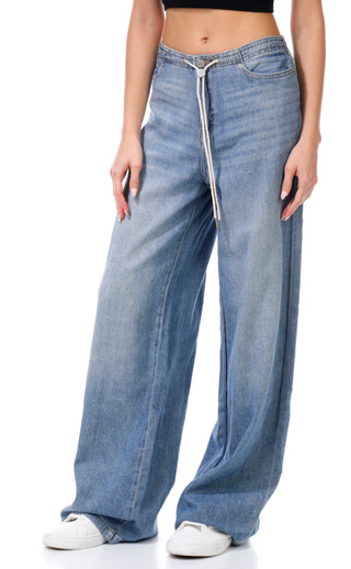 Thumbnail 1: Habitual Habitual Juniors Kira Drawstring Wide Leg Jeans 