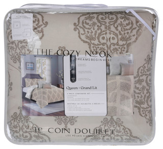 Thumbnail 1: THE COZY NOOK The Cozy Nook Queen Size 5 Pc Molly Linen Comforter Set 
