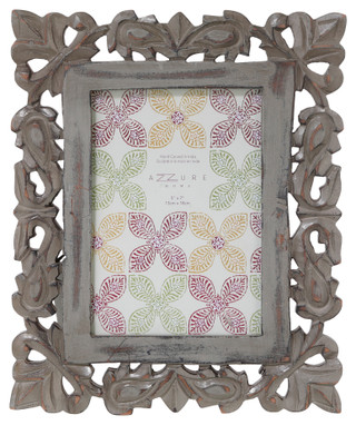Thumbnail 1: AZZURE Azzure 5x7 Distressed Wood Scroll Picture Frame 