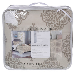 Thumbnail 1: THE COZY NOOK The Cozy Nook King Size 5 Pc Molly Linen Comforter Set 
