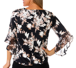 Thumbnail 2: Thomas & Olivia Thomas & Olivia Petite 3/4 Sleeve Floral Top 